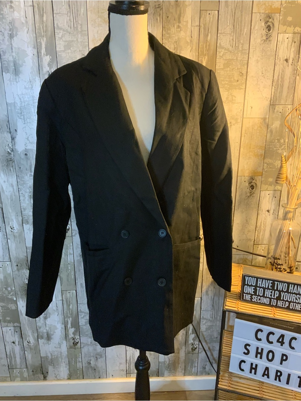 Lioness Black Double-Breasted Sport Coat
